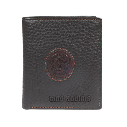 Billetera de cuero, colección Etnica, Modelo 930 Calavera - Gino Rodinis