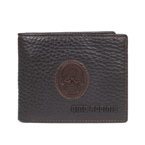 Billetera de cuero, colección Etnica, Modelo 931 Calavera - Gino Rodinis