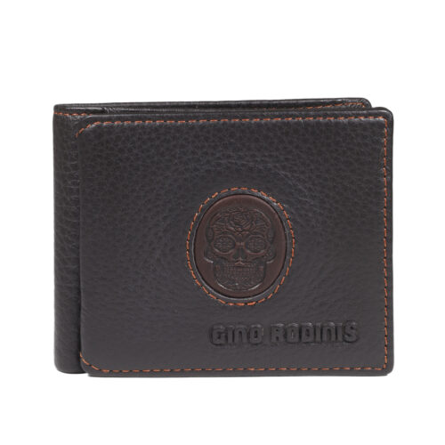 Billetera de cuero, colección Etnica, Modelo 933 Calavera - Gino Rodinis