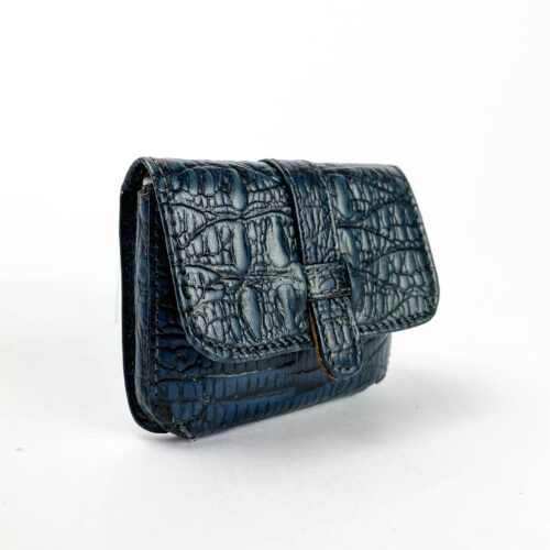 Monedero - Tarjetero Croco 783 Azul/Naranja - Imagen 2