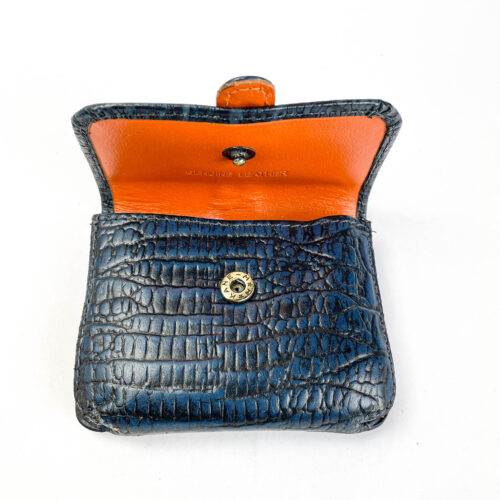 Monedero - Tarjetero Croco 783 Azul/Naranja - Imagen 4