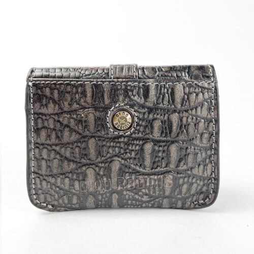 Monedero - Tarjetero Croco 783 Gris/Amarillo - Imagen 3