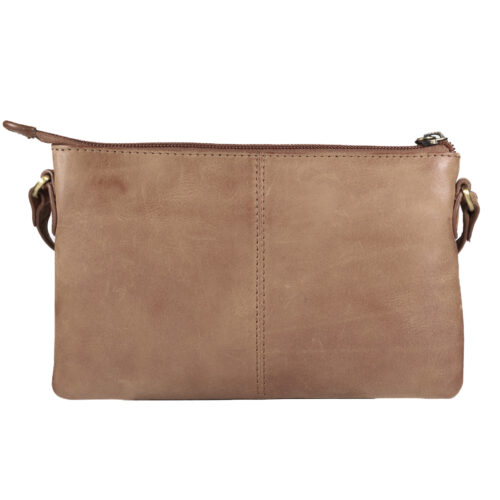 CARTERA DE CUERO MUJER - COLOR CAMEL - MODELO 2097 - GINO RODINIS