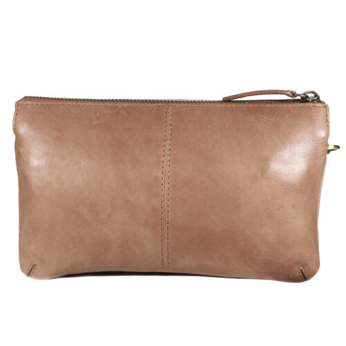 CARTERA DE CUERO MUJER - COLOR CAMEL - MODELO 2096 - GINO RODINIS