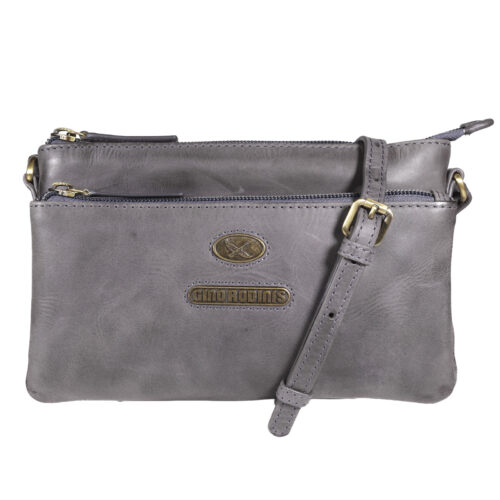 CARTERA DE CUERO MUJER - COLOR AZUL - MODELO 2097 - GINO RODINIS