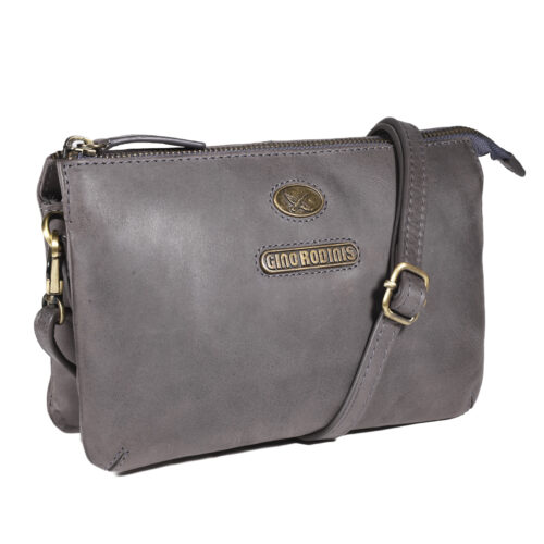 CARTERA DE CUERO MUJER - COLOR AZUL - MODELO 2096 - GINO RODINIS