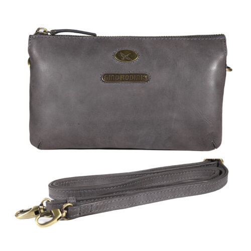 CARTERA DE CUERO MUJER - COLOR AZUL - MODELO 2096 - GINO RODINIS