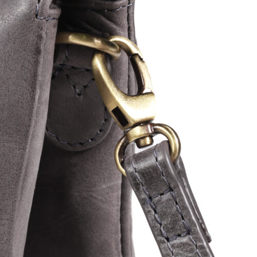 CARTERA DE CUERO MUJER - COLOR AZUL - MODELO 2096 - GINO RODINIS