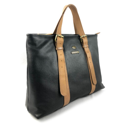 Tote Bag 2203 Negro/Beige - Imagen 2