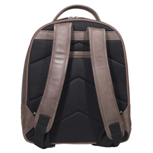Mochila de Cuero, Color Café, Modelo 2113 - Gino Rodinis