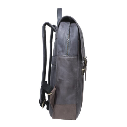 Mochila de Cuero, Color Azul, Modelo 2114 - Gino Rodinis