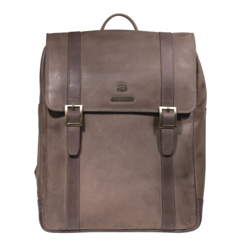Mochila de Cuero, Color Café, Modelo 2114 - Gino Rodinis