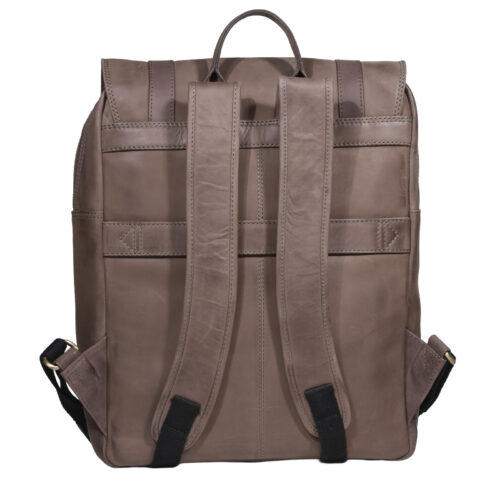 Mochila de Cuero, Color Café, Modelo 2114 - Gino Rodinis