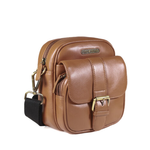 Morral de Cuero en color Camel - 1260 - Gino Rodinis