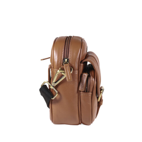 Morral de Cuero en color Camel - 1260 - Gino Rodinis