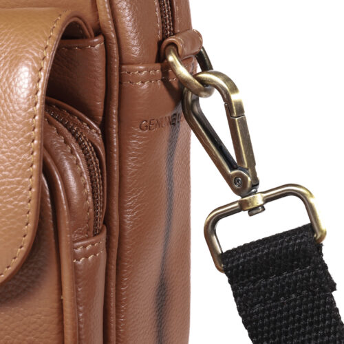 Morral de Cuero en color Camel - 1260 - Gino Rodinis