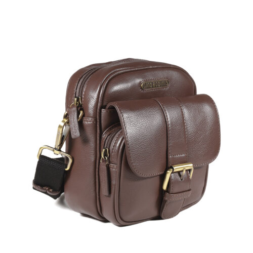 Morral de Cuero en color Café - 1260 - Gino Rodinis