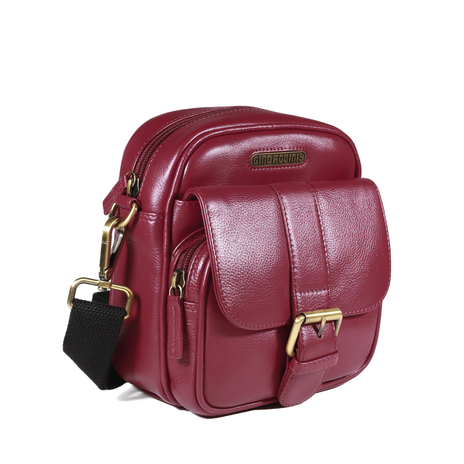 Morral de Cuero en color Rojo - 1260 - Gino Rodinis