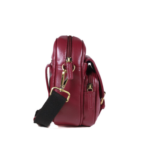 Morral de Cuero en color Rojo - 1260 - Gino Rodinis