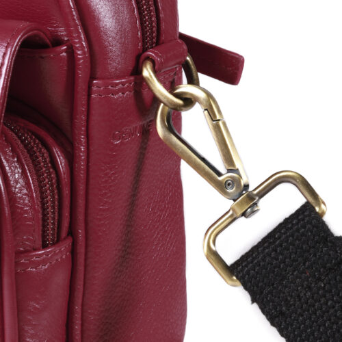 Morral de Cuero en color Rojo - 1260 - Gino Rodinis