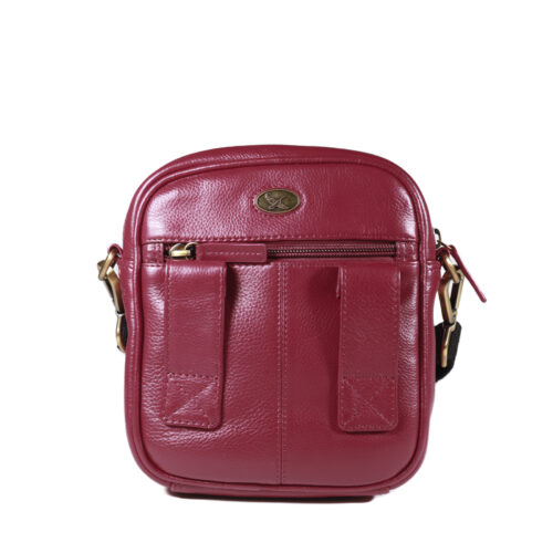 Morral de Cuero en color Rojo - 1260 - Gino Rodinis