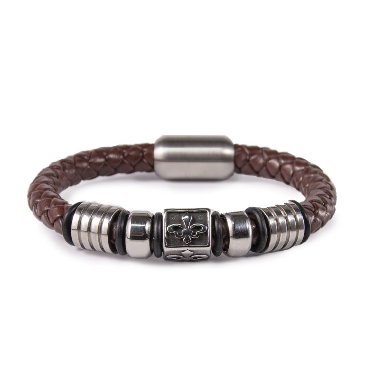 Vista Detalle de Brazalete tejido - color Marrón B373