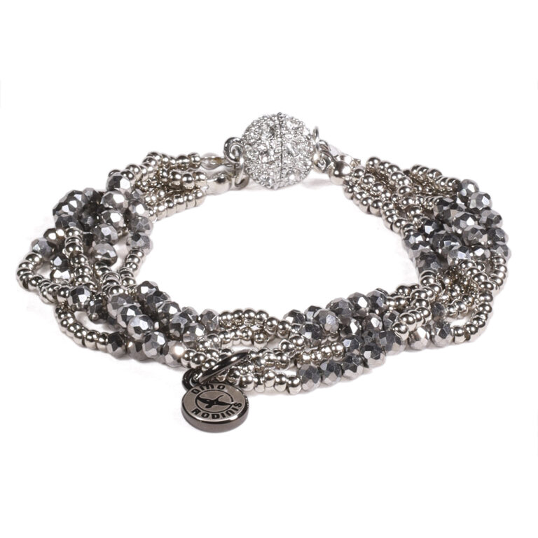 vista frontal de Brazalete B390 Plateado