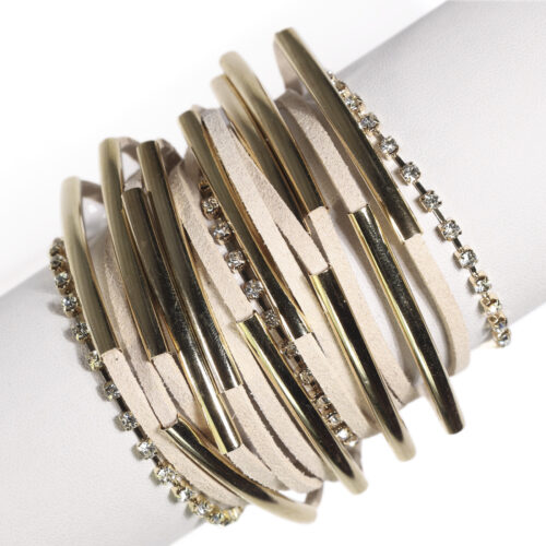 vista frontal de Brazalete B402 Beige