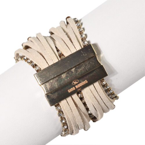 Brazalete B402 | Beige/ Dorado - Imagen 2