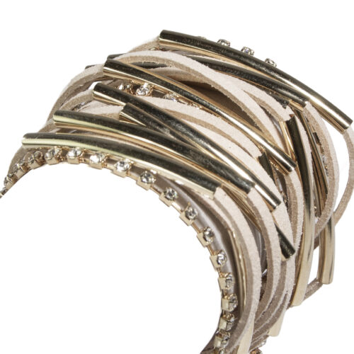 Brazalete B402 | Beige/ Dorado - Imagen 3