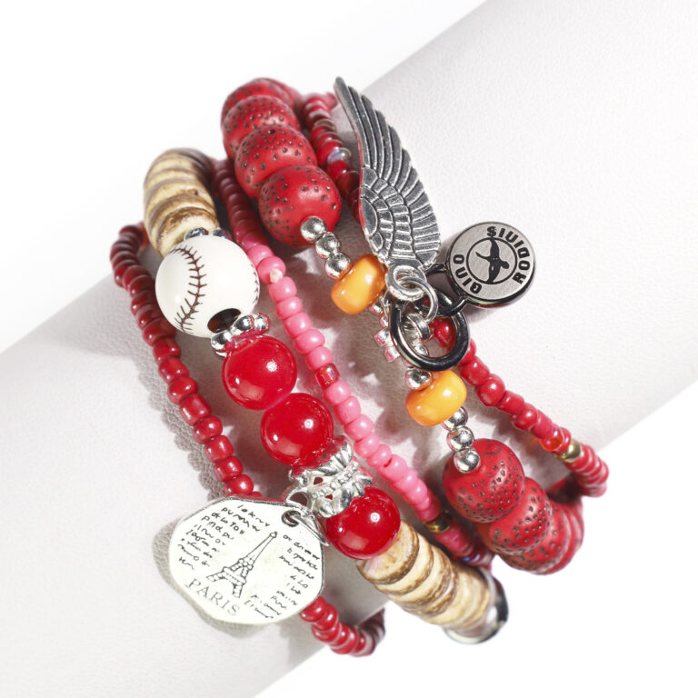 vista frontal de Brazalete B403 Roja