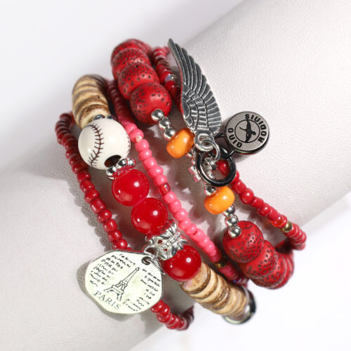 vista frontal de Brazalete B403 Roja