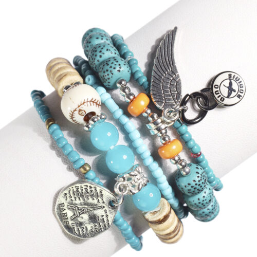 vista frontal de Brazalete B403 Turquesa