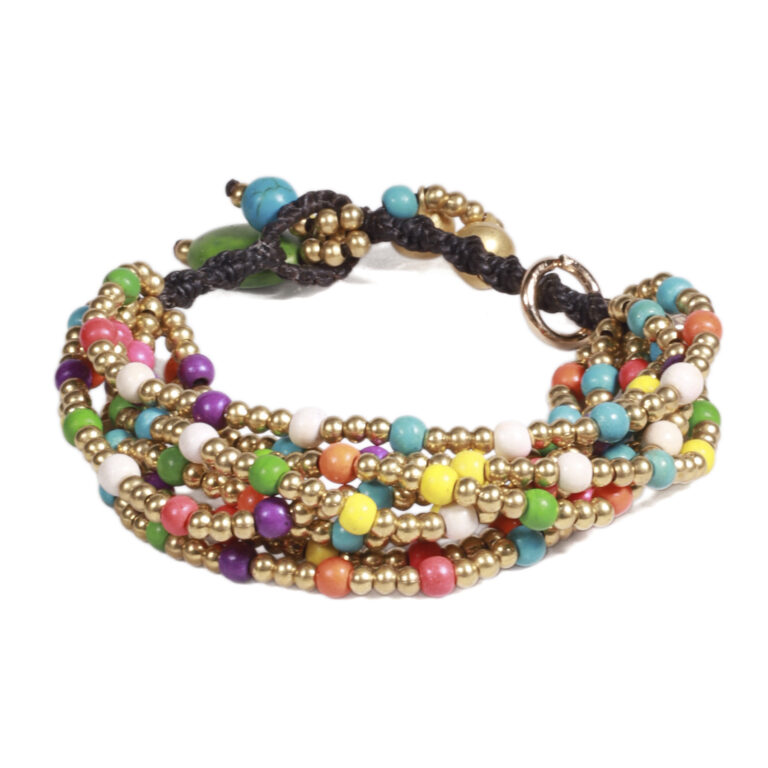 vista frontal de Brazalete B405 Dorado