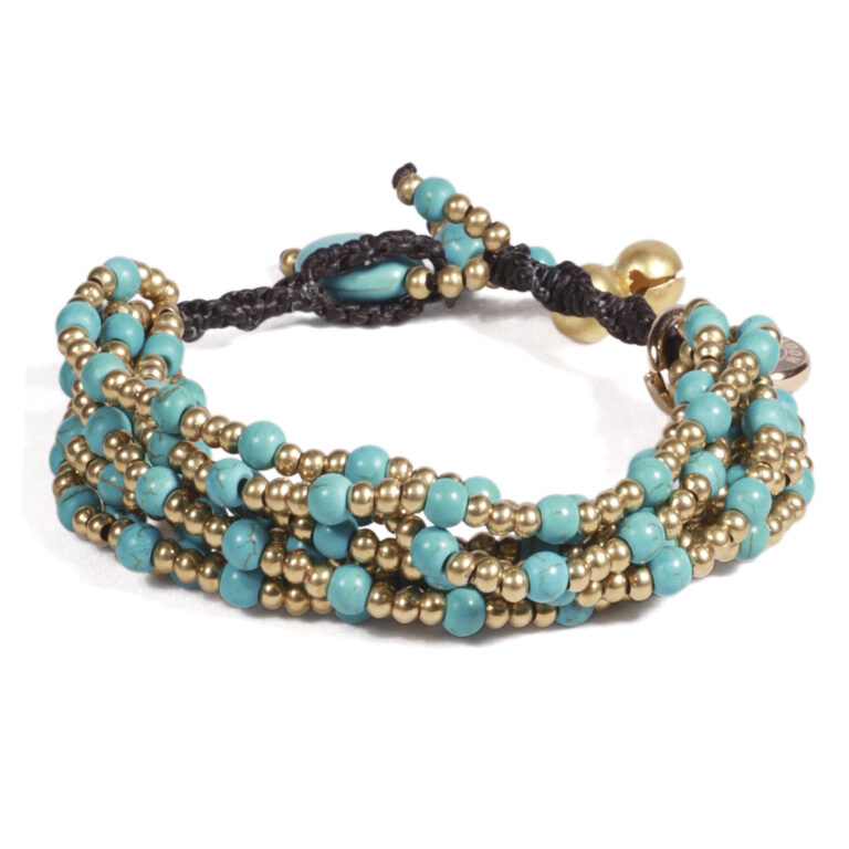 vista frontal de Brazalete B405 Turquesa