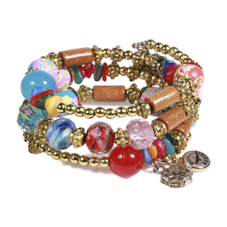 vista frontal de Brazalete B408 Dorado