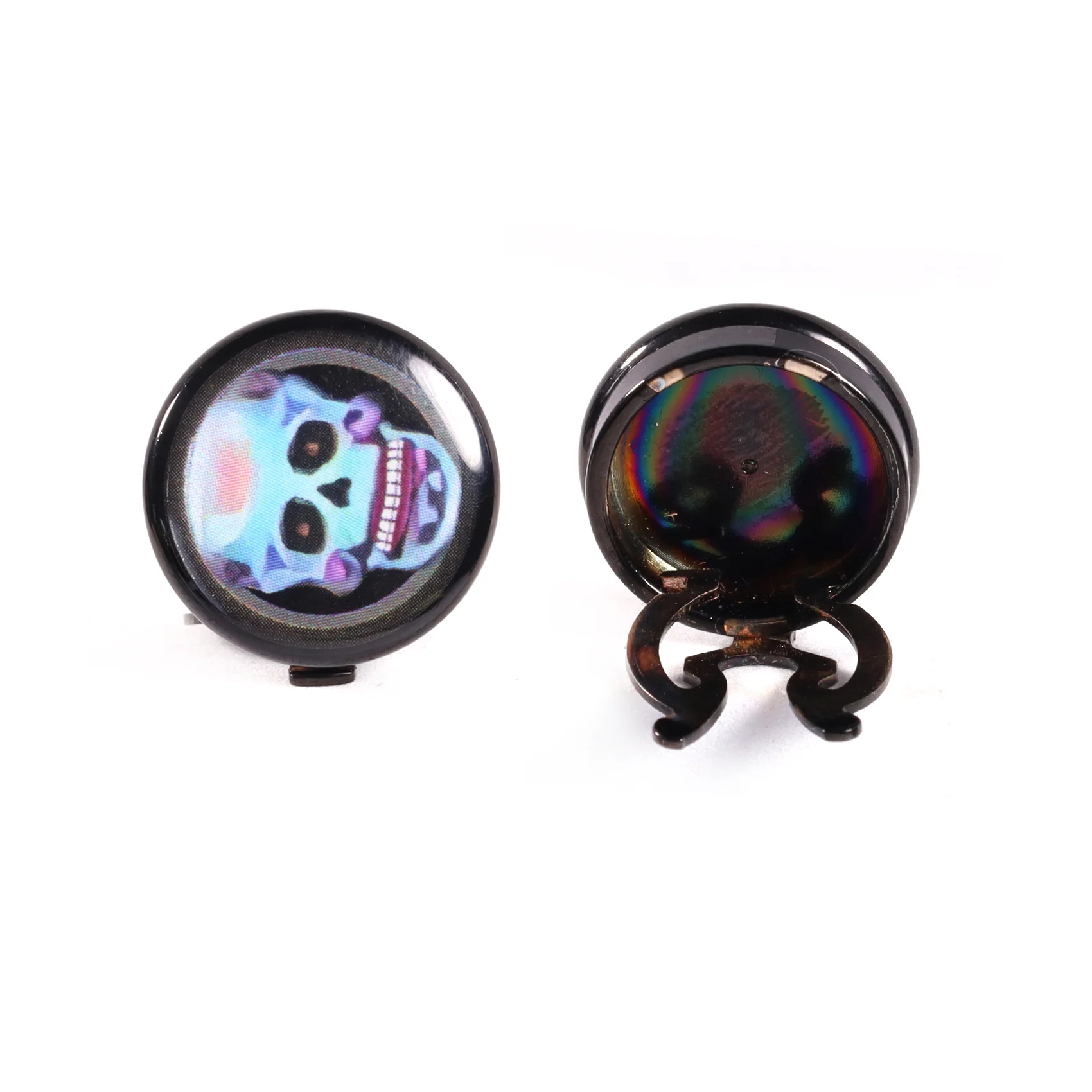 Cubre Botón Esmaltado Calavera Colores | TB017 - Imagen 3