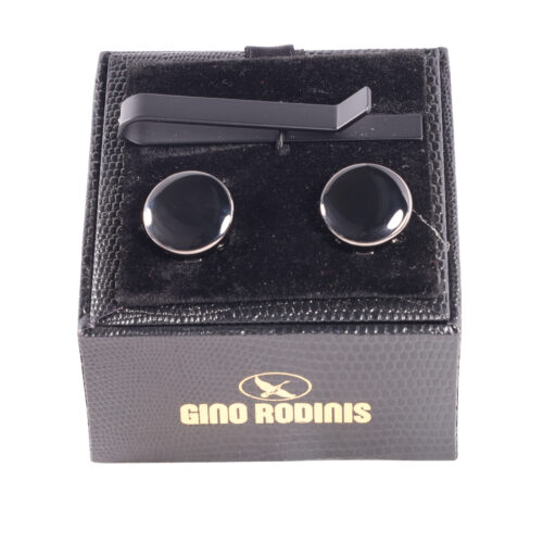 Vista de packaging de Set de pasador de corbata más cubre boton - TB019NG - Gino Rodinis