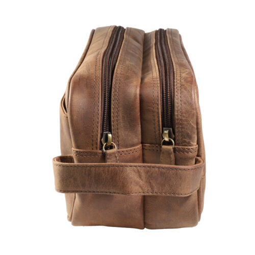 Vista Lateral de Necessaire 2451 color Camel - Gino Rodinis