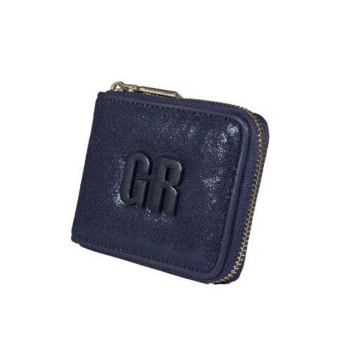 Vista Frontal de Billetera de Mujer de cuero - Colección VICENZA - 1143 Azul - Gino Rodinis