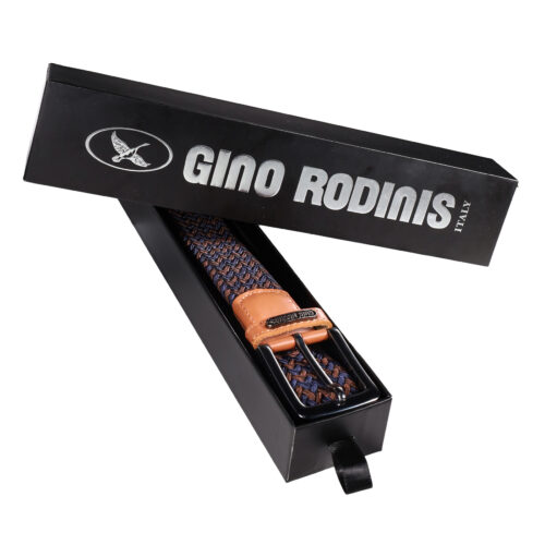 Cinturón Elasticado 2515 Azul & Café - Gino Rodinis
