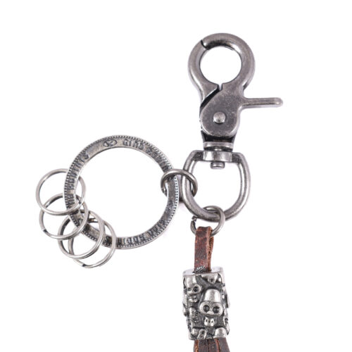 Llavero de cuero Hombre - Modelo LL116 en color café