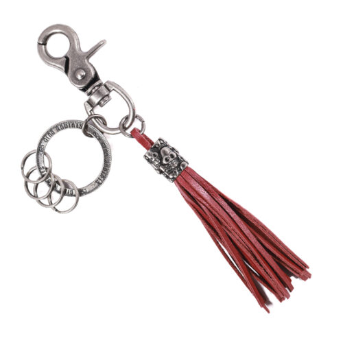 Llavero de cuero Hombre - Modelo LL116 en color Rojo