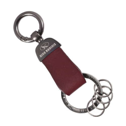 Llavero de cuero Hombre - Modelo LL118 en color Burdeo