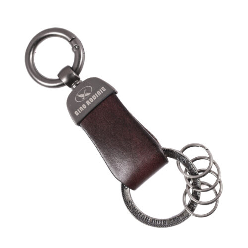 Llavero de cuero Hombre - Modelo LL118 en color Café