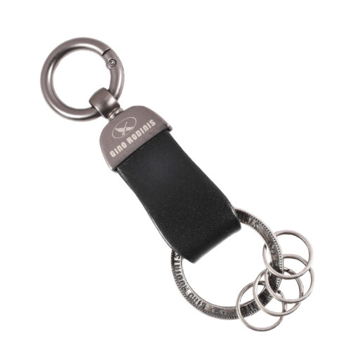 Llavero de cuero Hombre - Modelo LL118 en color Negro