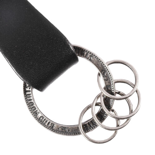 Llavero de cuero Hombre - Modelo LL118 en color Negro