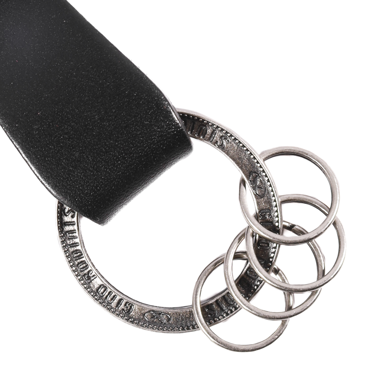 Llavero de cuero Hombre - Modelo LL118 en color Negro