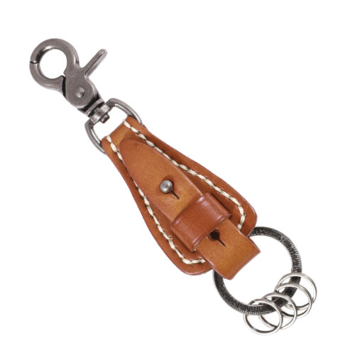Llavero de cuero Hombre - Modelo LL119 en color Camel