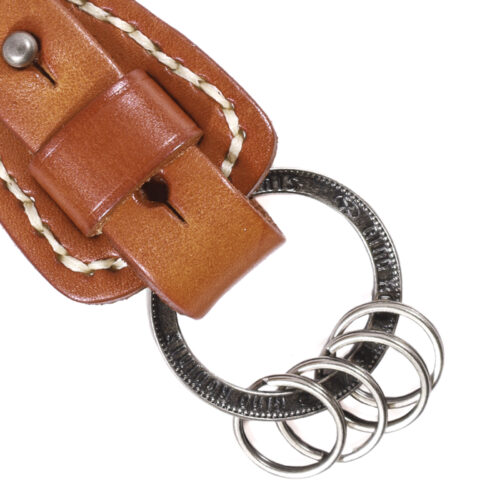Llavero de cuero Hombre - Modelo LL119 en color Camel